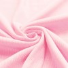 Rib Knit Jersey Fabric Pastel Pink