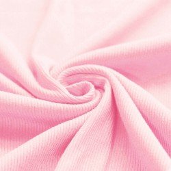 Rib Knit Jersey Fabric Pastel Pink