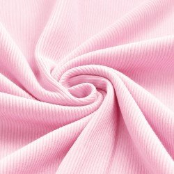 Rib Knit Jersey Fabric Pastel Pink