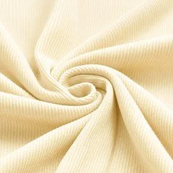 Rib Knit Jersey Fabric Pastel Yellow