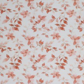 Dzianina Prążkowana Szeroki - Liście Letni Różowy