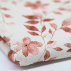 Breitcord Rippjersey Stoff - Verlässt Sommer Rosa