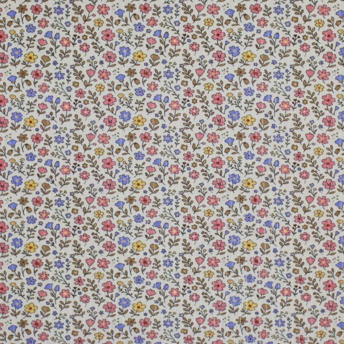 Dzianina Prążkowana Szeroki - Retro Kwiat Dzianina Prążkowana Szeroki - Retro Kwiat Tkaniny Dżersejowe