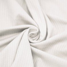 Brede Rib Jersey Stof (5mm Breeed) Ecru
