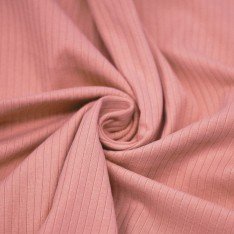 Brede Rib Jersey Stof (5mm Breed) Zomer Roze