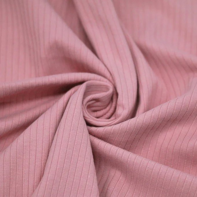 Breitcord Rippjersey Stoff (5mm Breit) Vintage Rosa Breitcord Rippjersey Stoff (5mm Breit) Vintage Rosa - (Stoffe Outlet)