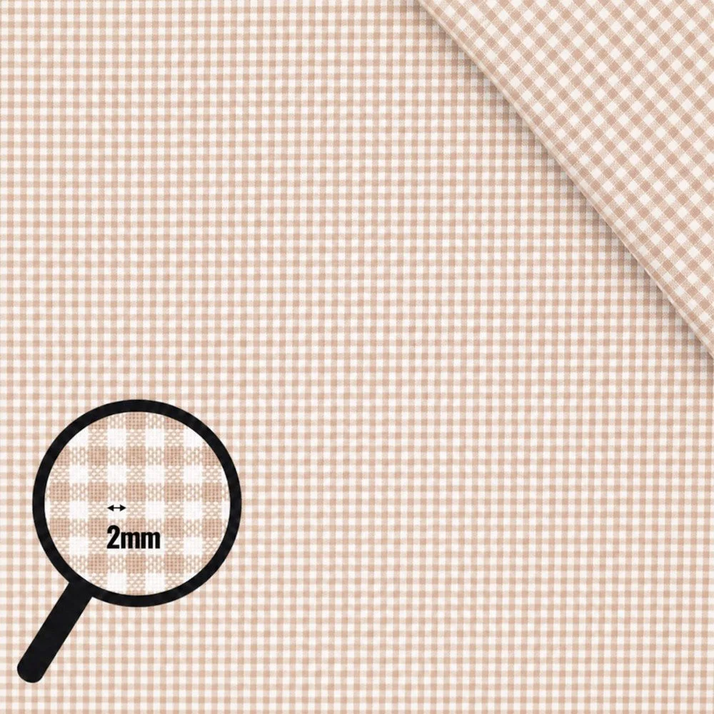 Boerenbont Ruit Stof 2mm Beige