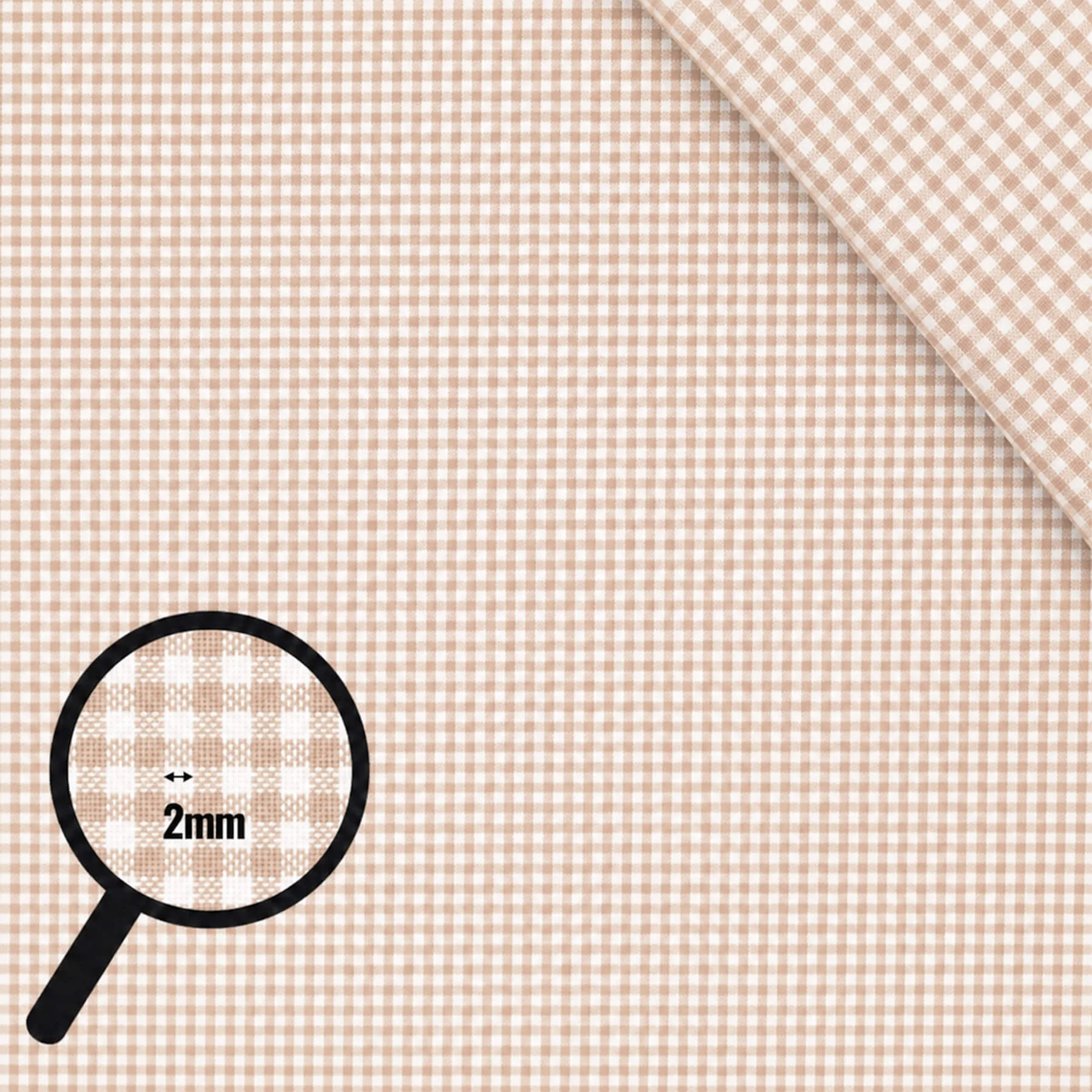 Boerenbont Ruit Stof 2mm Beige