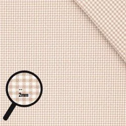 Tissu Coton Vichy 2mm Beige Tissu Coton Vichy 2mm Beige
