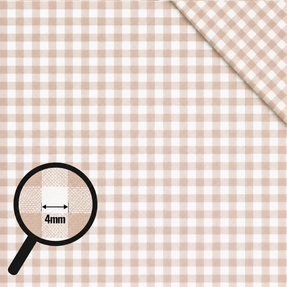 Boerenbont Ruit Stof 4mm Beige