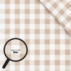 Tissu Coton Vichy 9mm Beige Tissu Coton Vichy 9mm Beige