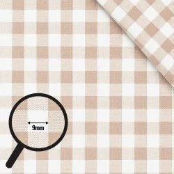 Tkaniny w Kratę Gingham 9mm Beżowy