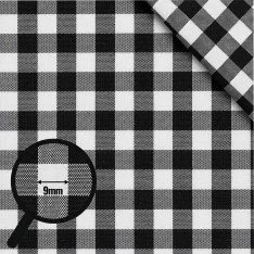 Tissu Coton Vichy 9mm Noir Tissu Coton Vichy 9mm Noir