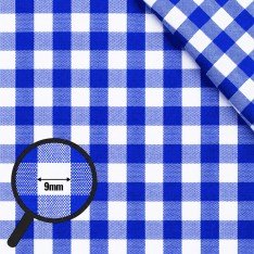 Tissu Coton Vichy 9mm Cobalt