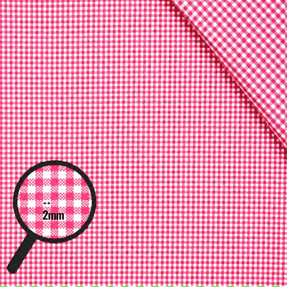 Tessuto Zephir Di Cotone 2mm Fucsia Tessuto Zephir Di Cotone 2mm Fucsia