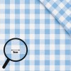 Cotton Gingham Fabric 9mm Light Blue