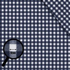 Cotton Gingham Fabric 4mm Navy