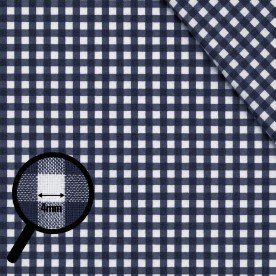 Cotton Gingham Fabric 4mm Navy