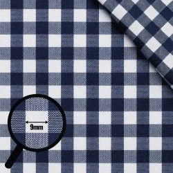Cotton Gingham Fabric 9mm Navy Cotton Gingham Fabric 9mm Navy
