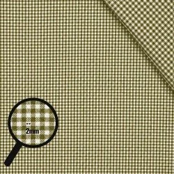 Cotton Gingham Fabric 2mm Olive Green Cotton Gingham Fabric 2mm Olive Green