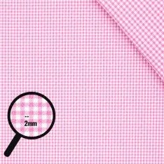 Cotton Gingham Fabric 2mm Pink