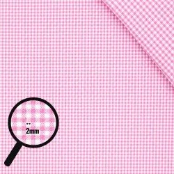 Cotton Gingham Fabric 2mm Pink