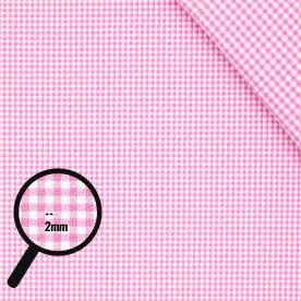Tissu Coton Vichy 2mm Rose