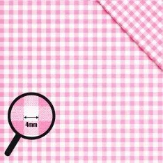 Cotton Gingham Fabric 4mm Pink