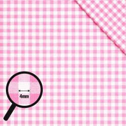 Vichy Karo Stoff 4mm Rosa