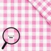 Tkaniny w Kratę Gingham 9mm Różowy Tkaniny Dekoracyjne