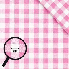 Tissu Coton Vichy 9mm Rose Tissu Coton Vichy 9mm Rose