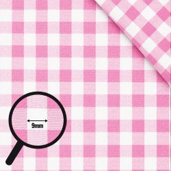 Vichy Karo Stoff 9mm Rosa
