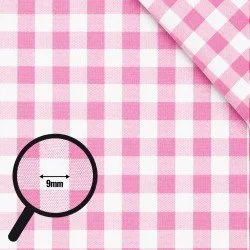 Cotton Gingham Fabric 9mm Pink Cotton Gingham Fabric 9mm Pink