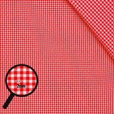 Vichy Karo Stoff 2mm Rot 