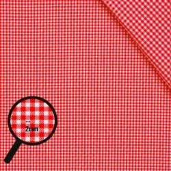 Cotton Gingham Fabric 2mm Red Cotton Gingham Fabric 2mm Red