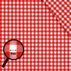 Cotton Gingham Fabric 4mm Red