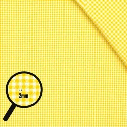 Tissu Coton Vichy 2mm Jaune Tissu Coton Vichy 2mm Jaune