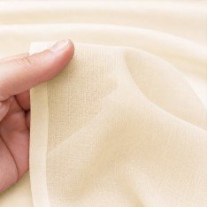 Tessuto Voile Di Cotone Sabbia Beige