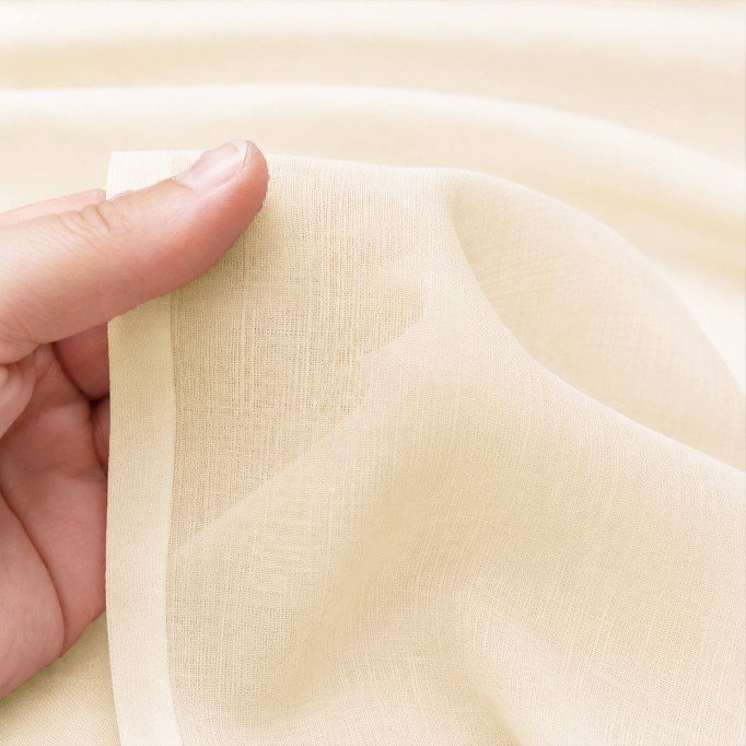 Cotton Voile Fabric Natural Beige - (Deco Fabrics)