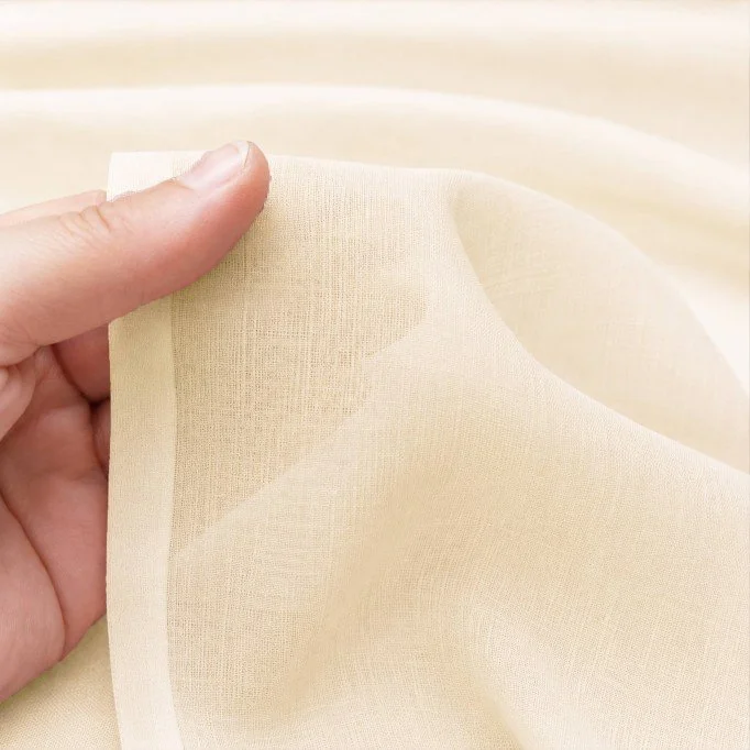 Cotton Voile Fabric Natural Beige Cotton Voile Fabric Natural Beige - (Deco Fabrics)