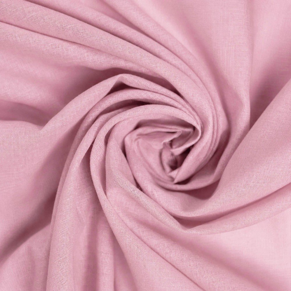 Tessuto Voile Di Cotone Rosa Vintage