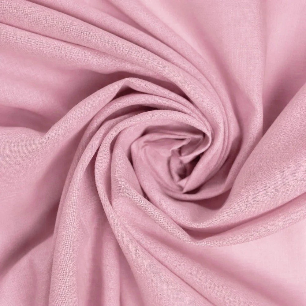 Cotton Voile Fabric Vintage Pink