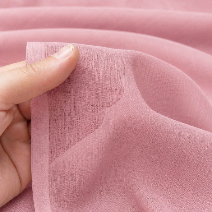 Voile Katoen Stof Vintage Roze - (Katoenen Poplin Stoffen)