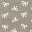 Curly Teddy Fabric Dark Beige With Natural Bow Tie - (Curly Teddy Fabric)