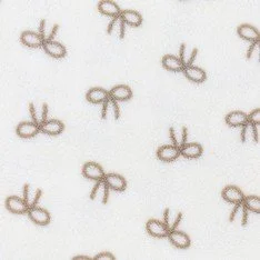 Teddystoff Naturel Mit Beige Schleife