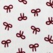Curly Teddy Fabric Natural With Bordeaux Bow Tie - (Curly Teddy Fabric)