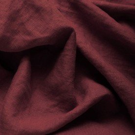 Tkanina Lniana Delikatna (Stone Washed) Bordo