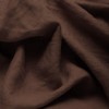 Fine Linen Fabric (Stone Washed) Dark Brown