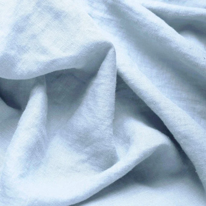 Fine Linen Fabric (Stone Washed) Light Blue Fine Linen Fabric (Stone Washed) Light Blue - (Deco Fabrics)