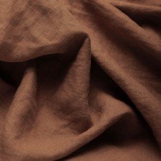 Fine Linen Fabric (Stone Washed) Light Brown